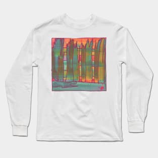 Liminal Space II Orange Sunrise Abstraction Long Sleeve T-Shirt